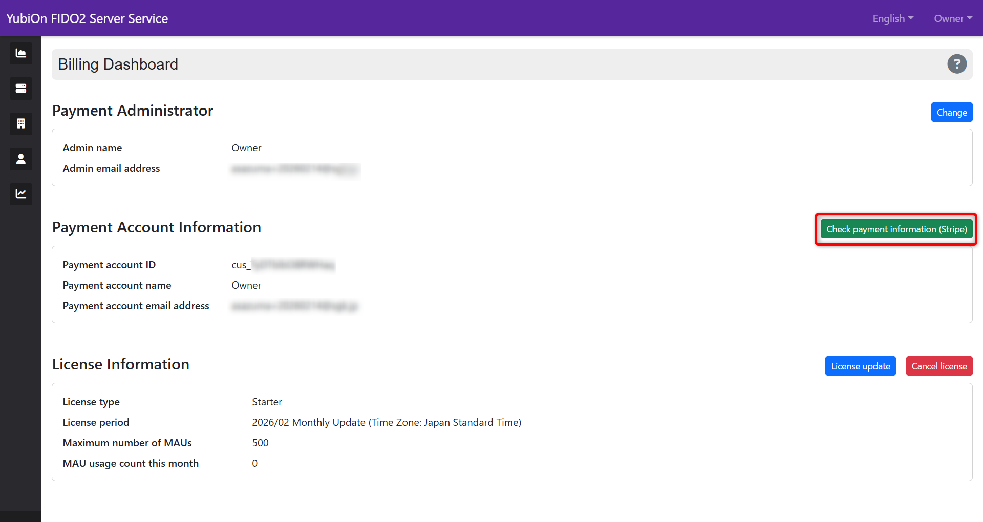 Check Payment Information