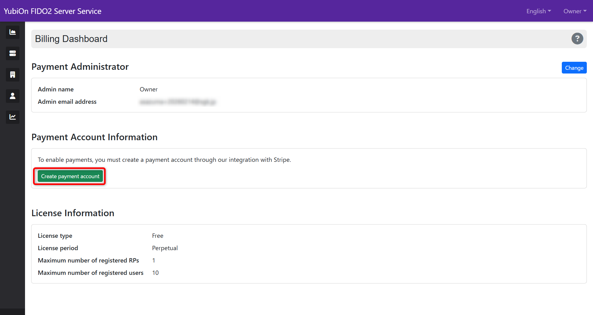 Create Payment Account