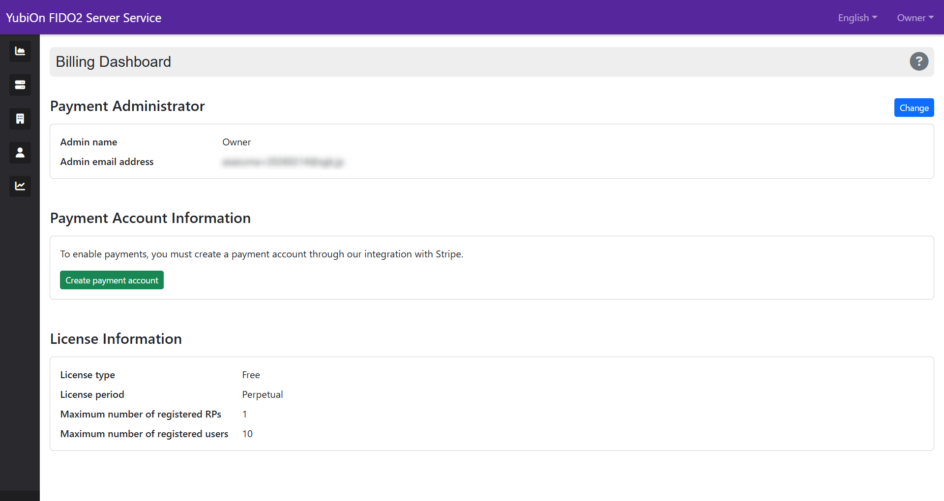 Before creating payment account