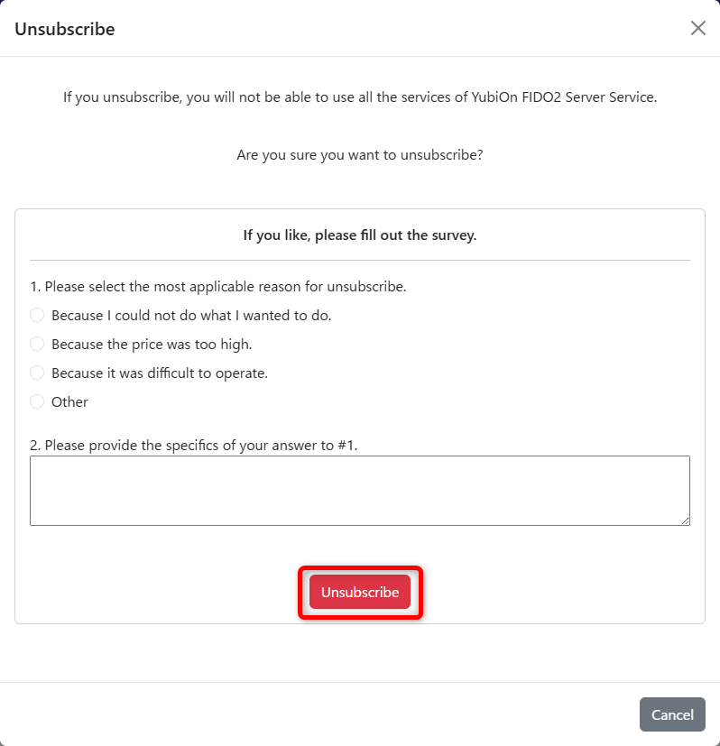 unsubscribe