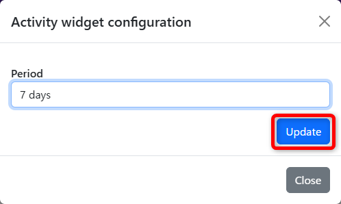 update button
