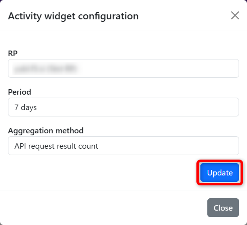 update button