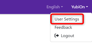 user settings