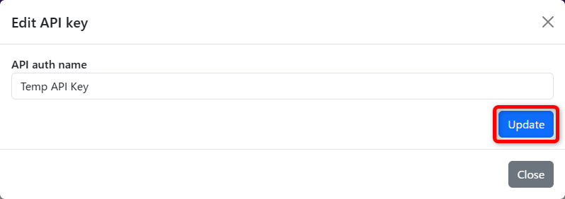 update button