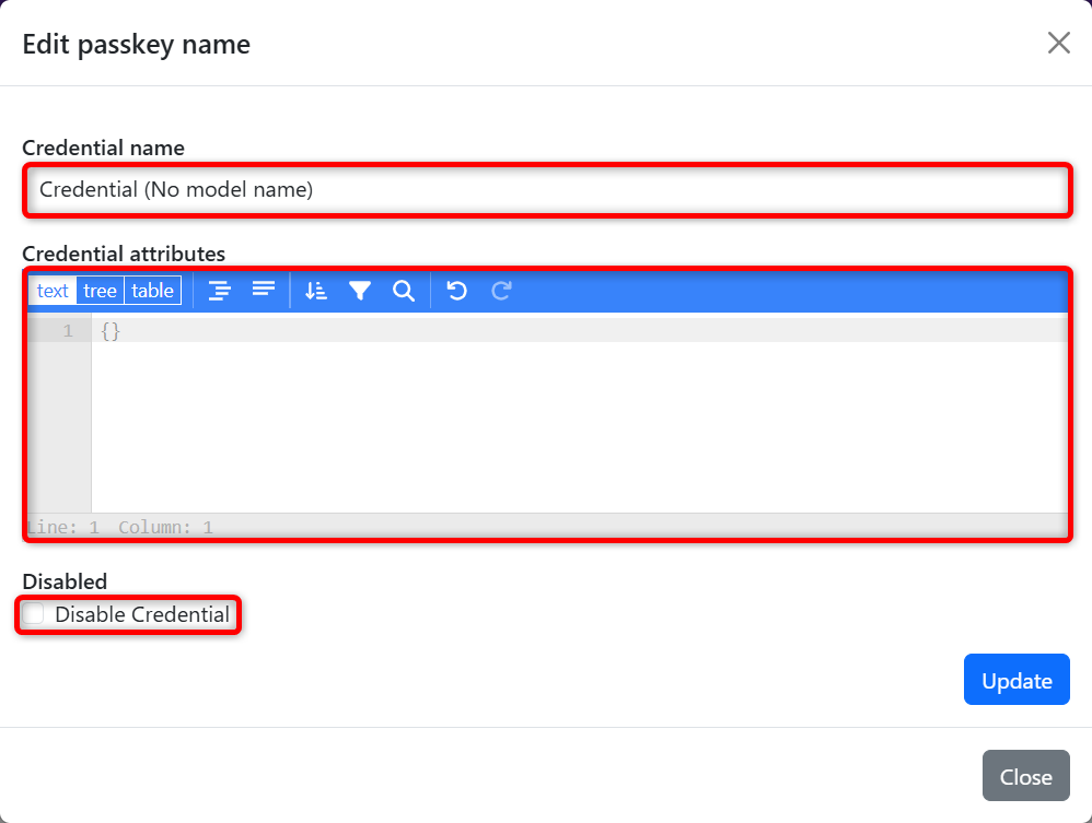 rp credential edit modal