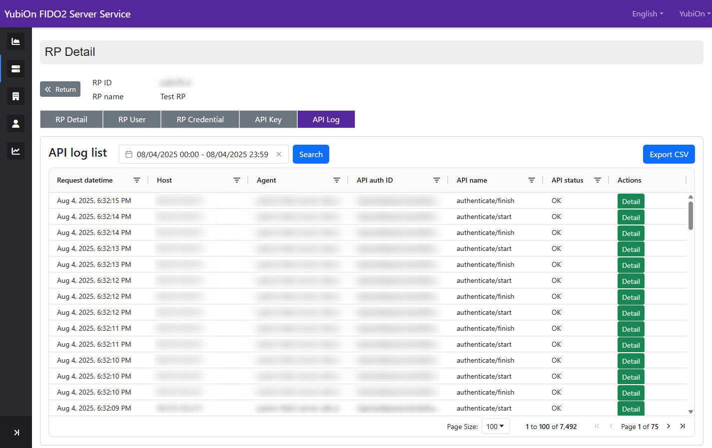 api log