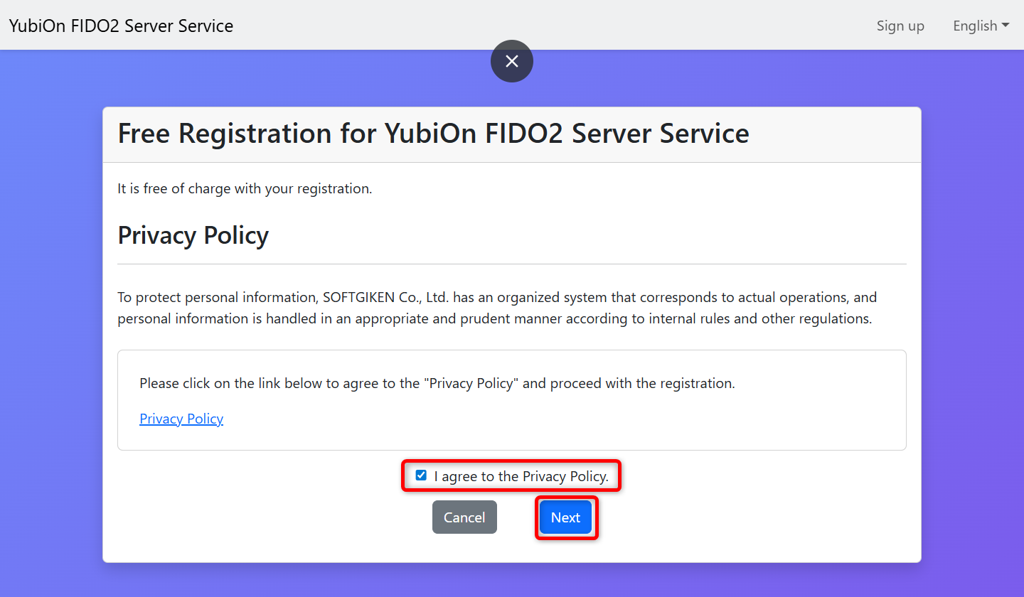 new registration